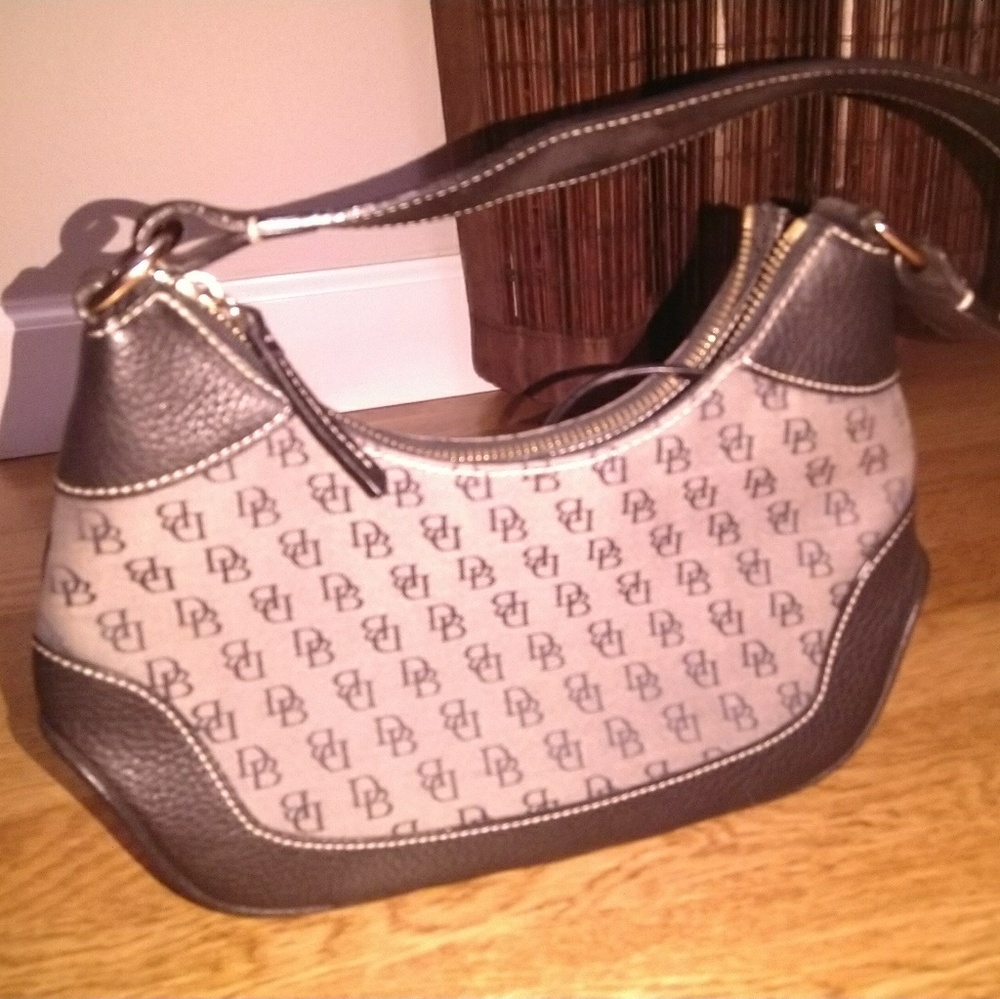 Dooney & Bourke Gray & Black Hobo Bag